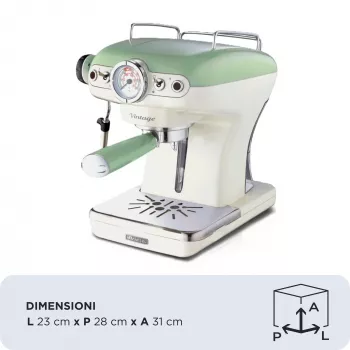 Ariete 1389 Vintage espresso kavos aparatas – pastelinė žalia spalva