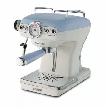 Ariete 1389 Vintage Espresso kavos aparatas – espreso kavos aparatas maltai kavai arba ESE kapsulėms, pastelinės mėlynos spalvos