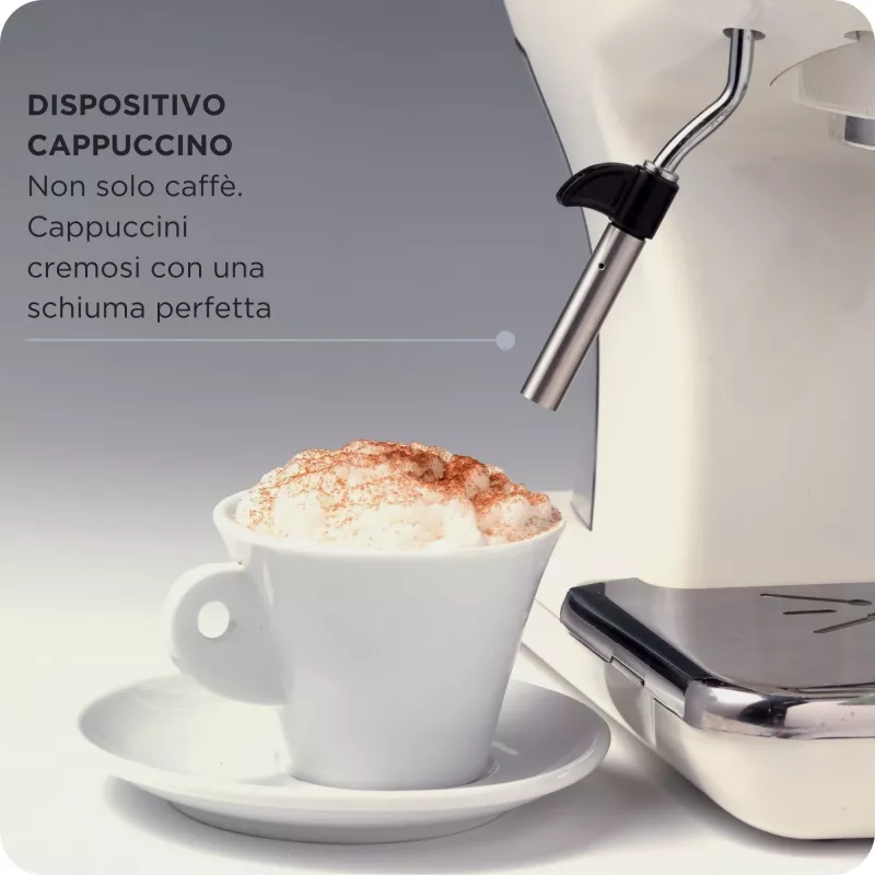 Ariete 1389 Vintage Espresso kavos aparatas – espreso kavos aparatas maltai kavai arba ESE kapsulėms, pastelinės mėlynos spalvos