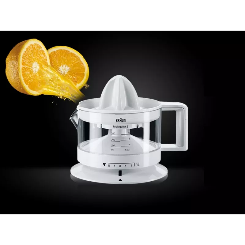 Braun TributeCollection CJ 3000 elektrinė citrinų spauda 0,35 L 20 W Skaidri, Balta