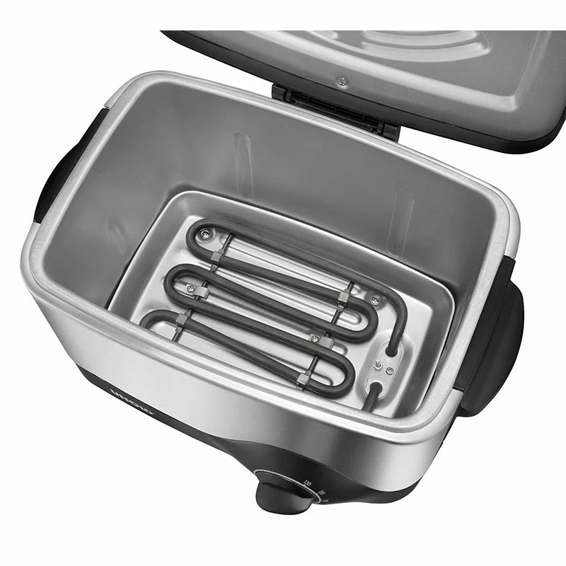 Unold 58615 aliejinė gruzdintuvė, 1200 W, 1,5 L, juoda / nerūdijantis plienas