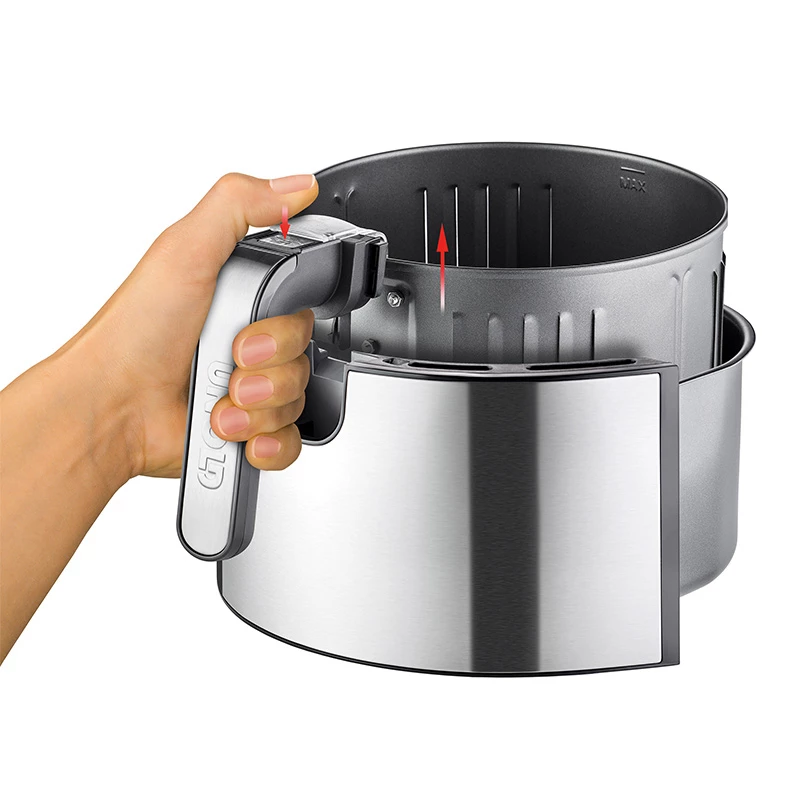 Unold 58655 Dviguba karšto oro gruzdintuvė 5 L 1400 W Juoda, nerūdijantis plienas