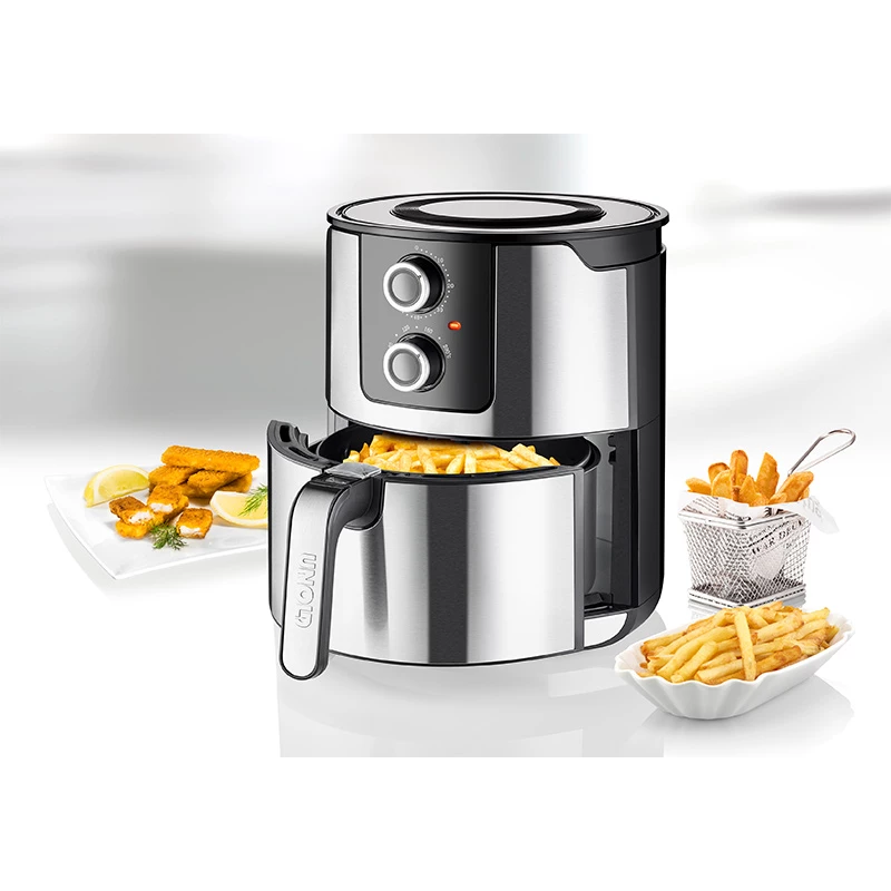 Unold 58655 Dviguba karšto oro gruzdintuvė 5 L 1400 W Juoda, nerūdijantis plienas