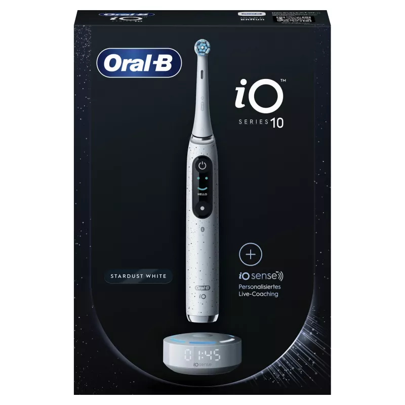 Oral-B iO Series 10 suaugusiųjų sukamoji-osciliuojanti dantų šepetėlis Baltas