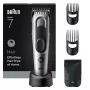 Braun HC7590 plaukų kirpimo mašinėlė juoda/sidabrinė, 17 ilgio nustatymų, NiMH