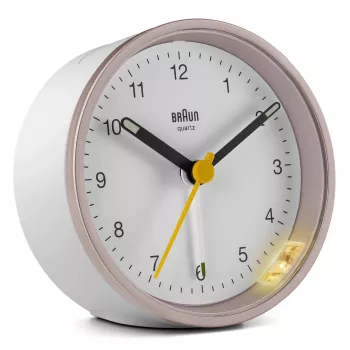 Braun BC12 kvarcinis žadintuvas rožinė, balta