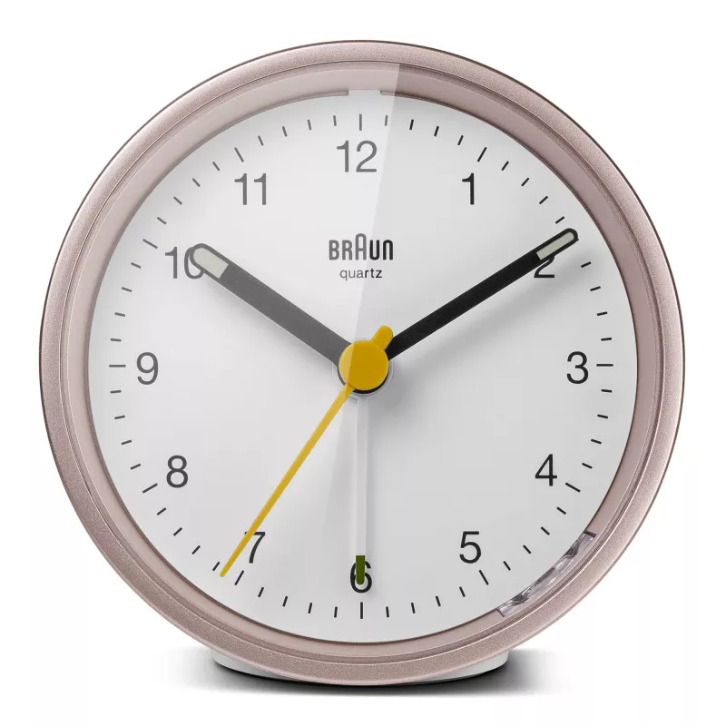 Braun BC12 kvarcinis žadintuvas rožinė, balta