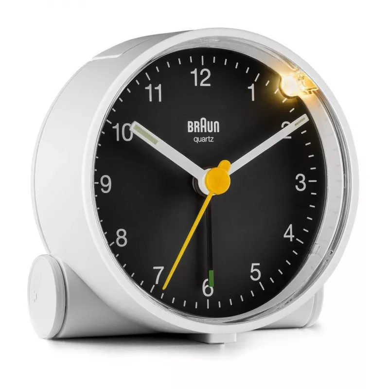 Braun BC01WB kvarcinis žadintuvas juodas, baltas