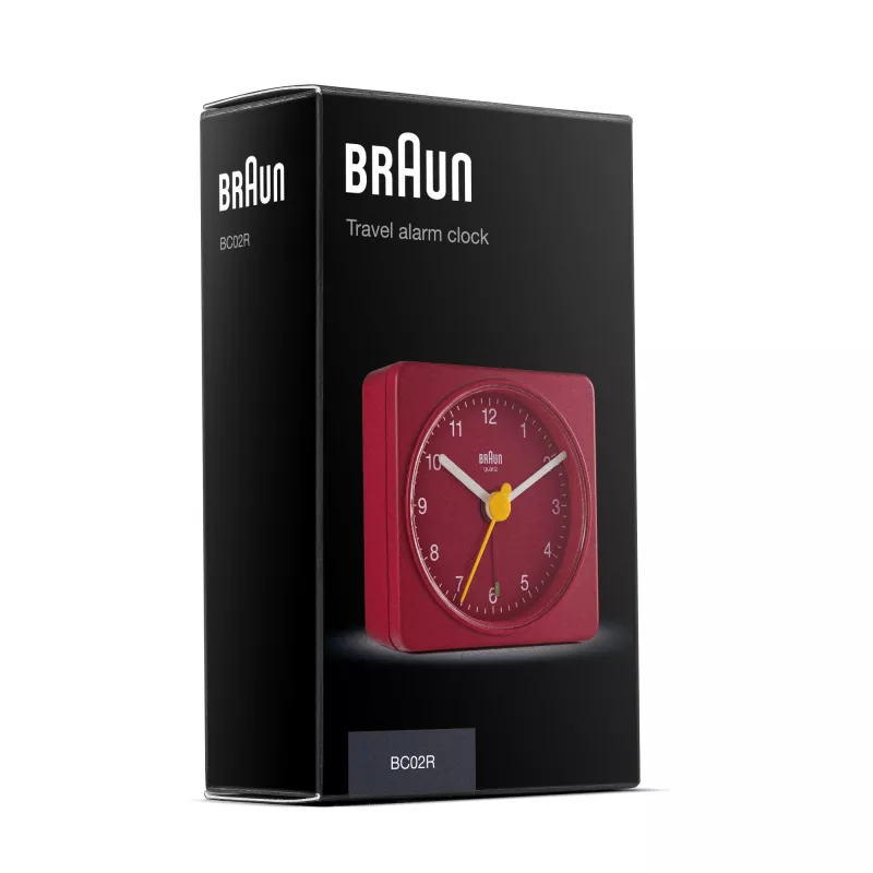 Braun BC02R žadintuvas, kvarcinis, raudonas