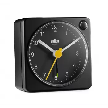 Braun BC02XB žadintuvas Kvarcinis analoginis žadintuvas Juodas