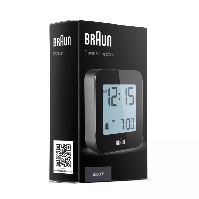 Braun BC08 skaitmeninis žadintuvas juodas