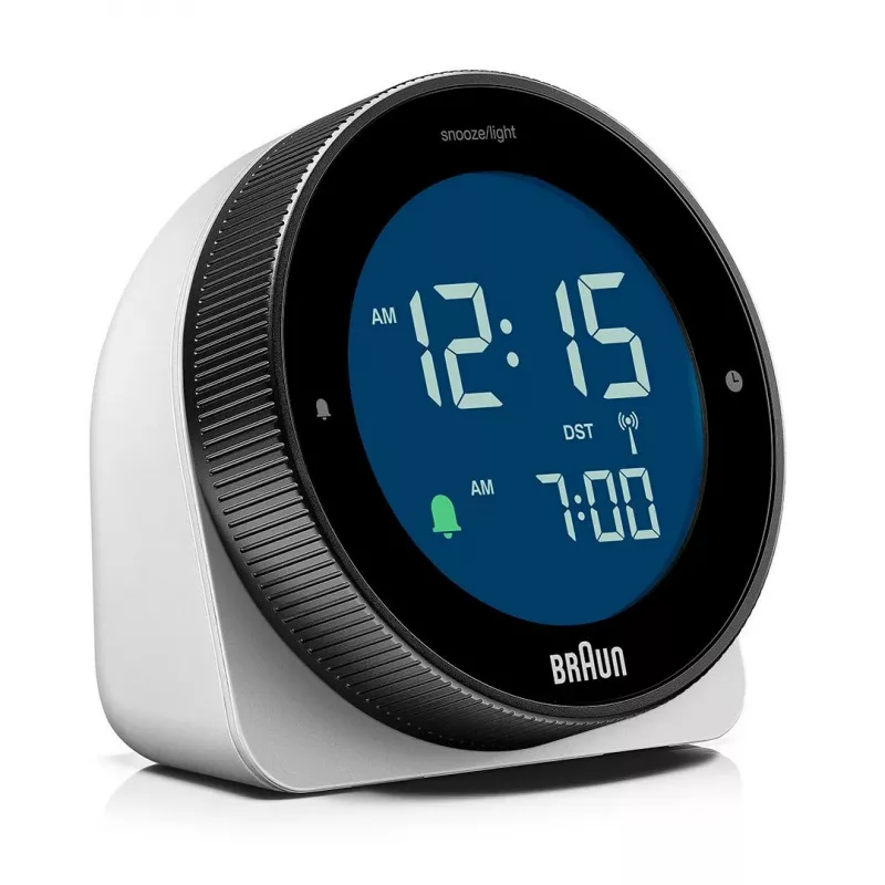 Braun BC24W-DCF radijo bangomis valdomas laikrodis ant sienos / stalo, stačiakampis, juodas, baltas
