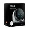 Braun BC24W-DCF radijo bangomis valdomas laikrodis ant sienos / stalo, stačiakampis, juodas, baltas