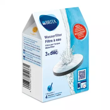 BRITA MicroDisc vandens filtro diskas, kokoso anglis, dalelės ≥15 µm, 3 vnt.