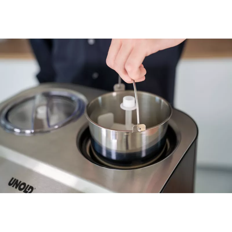 Unold Doppio ledų gaminimo aparatas su kompresoriumi 2,4 l 250 W juodas, satino plienas
