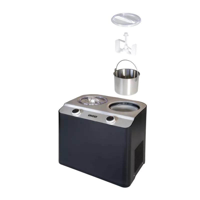 Unold Doppio ledų gaminimo aparatas su kompresoriumi 2,4 l 250 W juodas, satino plienas