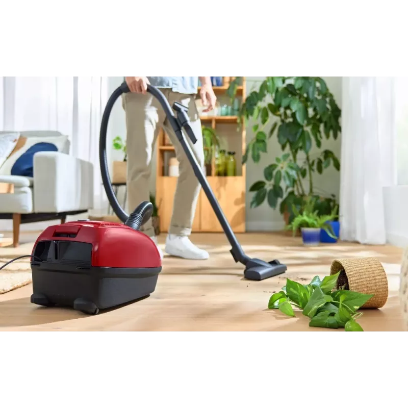 Bosch Serie 4 BGD38RD1H būgninis dulkių siurblys, 600 W, 4 L dulkių maišas, sausas valymas, raudonas