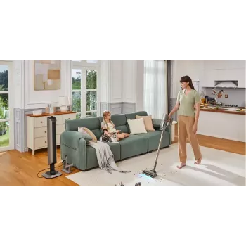 Siurblys Dreame Z10 2-in-1 lazdinis, akumuliatorinis, sausas, putplasčio ir mikrofiltras, be maišelio, 0,5 l, 481 W, smėlio spalvos, 2900 mAh