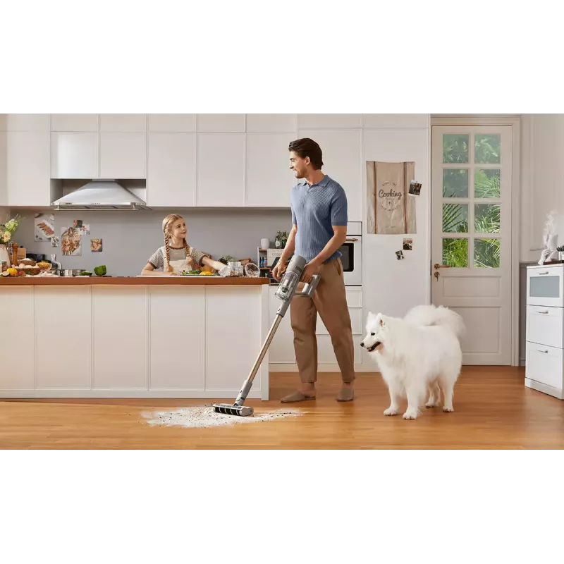 Siurblys Dreame Z10 2-in-1 lazdinis, akumuliatorinis, sausas, putplasčio ir mikrofiltras, be maišelio, 0,5 l, 481 W, smėlio spalvos, 2900 mAh