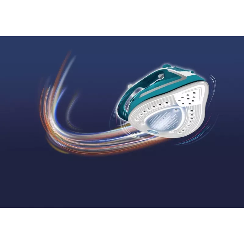 Tefal EasyGliss Plus FV5737 sausas ir garinis lygintuvas su Durilium padu, 2500 W, turkio ir baltos spalvos
