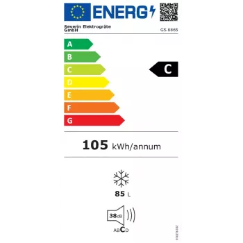 Severin GS 8865 vertikalus šaldiklis 85 L