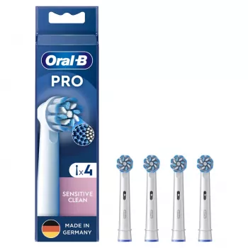 Šepetėlių galvutės Oral-B Sensitive Clean 4 vnt. Baltos