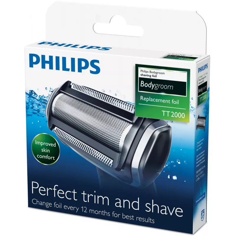 Philips Bodygroom keičiama folija TT2000/43 – vandeniui atspari skustuvo galvutė