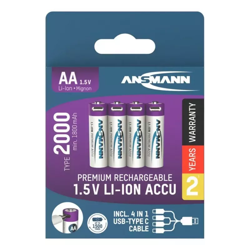 Įkraunama baterija Ansmann 1312-0036 AA ličio jonų