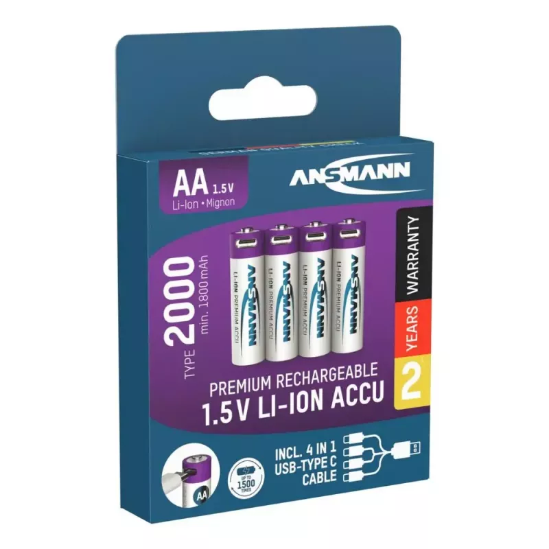 Įkraunama baterija Ansmann 1312-0036 AA ličio jonų