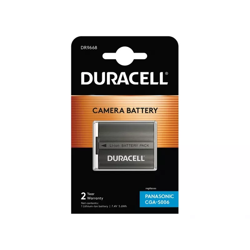 Baterija fotoaparatui Duracell DR9668, ličio jonų, 750 mAh, 35x44x18 mm