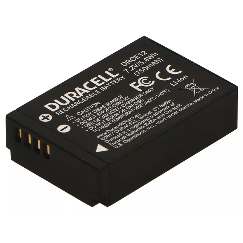 Duracell akumuliatorius fotoaparatui – Canon LP-E12 pakaitalas, 750 mAh, 7,2 V, ličio jonų (Li-Ion)