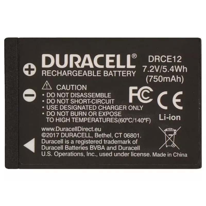 Duracell akumuliatorius fotoaparatui – Canon LP-E12 pakaitalas, 750 mAh, 7,2 V, ličio jonų (Li-Ion)