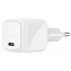 Įkroviklis Belkin WCA008kq1MWH-B6 30 W USB-C greitasis įkrovimas nešiojamam kompiuteriui, išmaniajam telefonui, planšetei, baltas