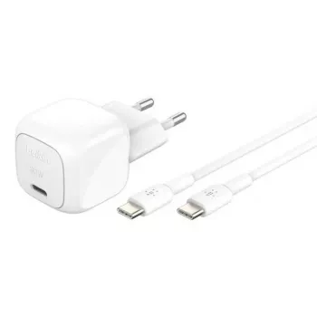 Įkroviklis Belkin WCA008kq1MWH-B6 30 W USB-C greitasis įkrovimas nešiojamam kompiuteriui, išmaniajam telefonui, planšetei, baltas