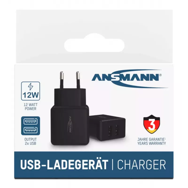 Įkroviklis Ansmann HC212 Universal Black AC Indoor