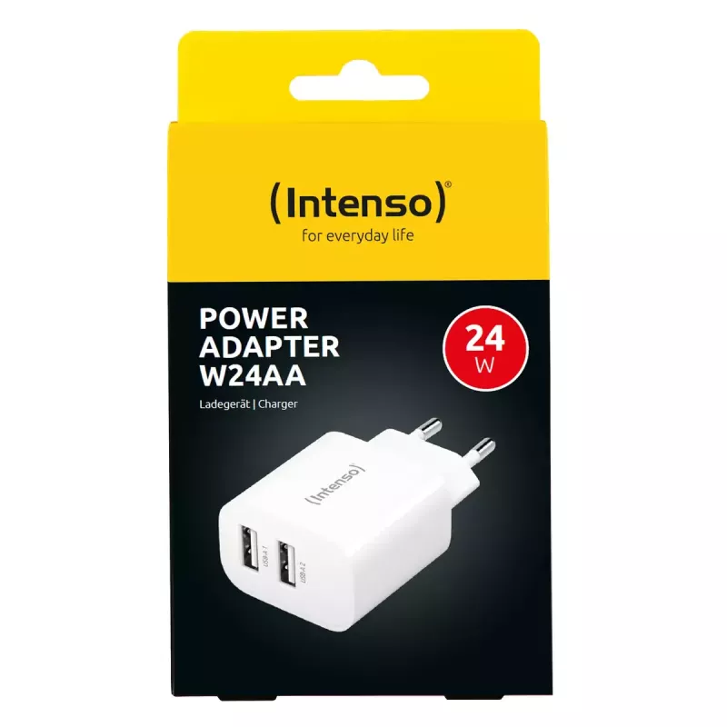 Intenso POWER ADAPTER 2XUSB-A 7802412 universalus baltas sieninis įkroviklis