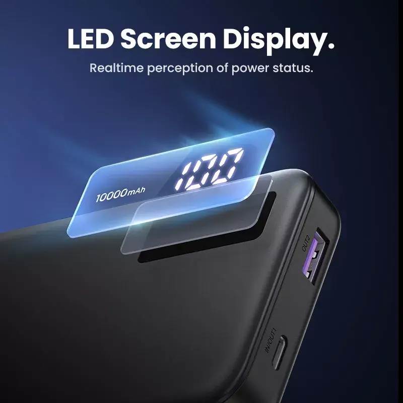 Ugreen 25747 Power Bank 10000 mAh Li-Ion Juodas
