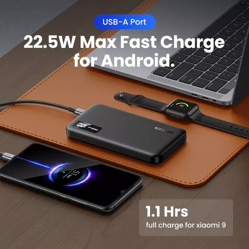 Ugreen 25747 Power Bank 10000 mAh Li-Ion Juodas