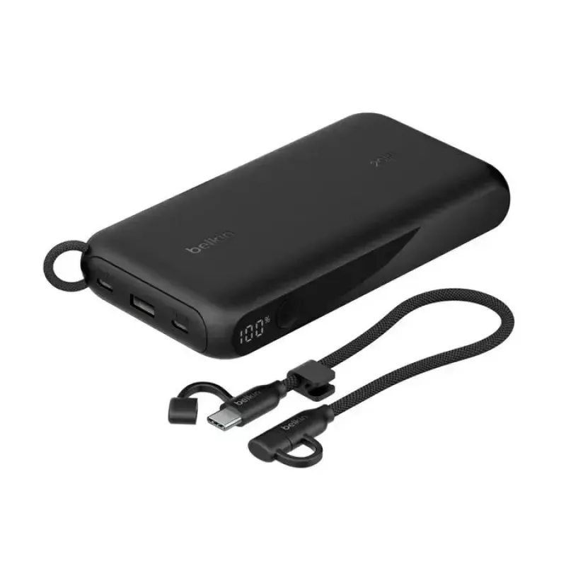 Power bank Belkin BPB028HQBK 20000 mAh, 2× USB-C, 1× USB-A, juoda