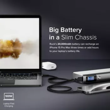 Power Bank ALOGIC Ruck 20000mAh, 130W USB įkrovimas