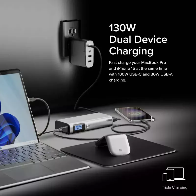 Power Bank ALOGIC Ruck 20000mAh, 130W USB įkrovimas