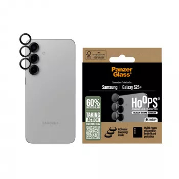 PanzerGlass® Hoops® fotoaparato lęšio apsauga juoda Samsung Galaxy S25+