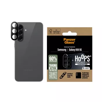 PanzerGlass Hoops Skaidrus fotoaparato objektyvo apsauginis stikliukas Samsung Galaxy A56 5G atsparus įbrėžimams ir smūgiams