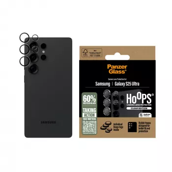 PanzerGlass ® Hoops® kameros objektyvo apsauga skaidri, skirta Samsung Galaxy S25 Ultra