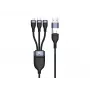 Conceptronic ETTA05B15 USB 3-in-1 PD 3.0 60W įkrovimo laidas 1,5 m, 20V 3A, 480 Mbps
