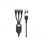 Conceptronic ETTA06B15 USB 3-in-1 PD 3.0 100W greito įkrovimo laidas 1,5 m, 20V 5A, 480Mbps, E-Mark