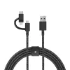 USB laidas Native Union BELT-ULC-CS-BLK-NP 2m USB A USB C/Micro USB A/Lightning juodas