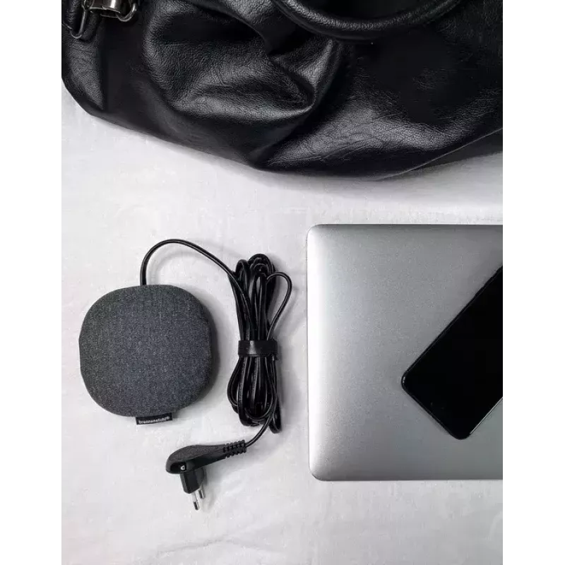 Brennenstuhl estilo įkrovimo stotelė su audiniu dengtu paviršiumi, 3 m, 1 lizdas + 2 USB, antracitinė/juoda
