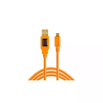 USB laidas Tether Tools CU5430ORG 4,6 m USB A Micro-USB B oranžinis