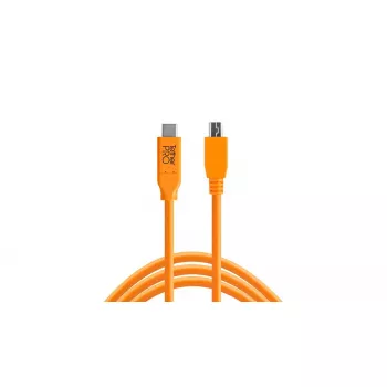 USB laidas Tether Tools CUC2415-ORG 4,6 m USB 2.0 USB-C Mini-USB B oranžinis